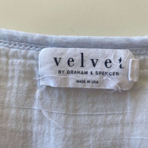 VELVET by GRAHAM & SPENCER Gauze and Cotton Dolman Short Sleeve T-Shirt Top - Picture 8 of 9